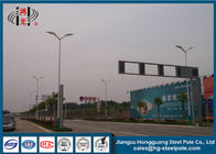 Powder Coated ISO9001-2008 Street Light Poles Stainless Steel Against Earthquake