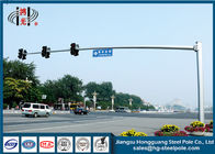Hot Dip Galvanization Material Q345 Traffic Light Pole 6M Height Traffic Light Lamp