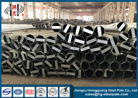 OEM Steel Electric Pole With Flange Connection Transmission Lines Project Use