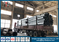 OEM Steel Electric Pole With Flange Connection Transmission Lines Project Use