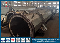 Hot Rolled Steel Galvanized Pole With Bitumen Painted 10kv Q345