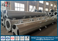 Low Voltage Hot Roll Steel Galvanized Pole For Power Distribution Line 10KV