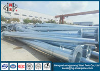 Low Voltage Hot Roll Steel Galvanized Pole For Power Distribution Line 10KV