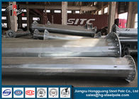 Electrical Power Transformer Steel Transmission Poles , Steel Tubular Pole Galvanized Tubular Steel