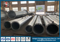 Hot Dip Galvanized Steel Electric Pole  Flange Connected With Material ASTM A572