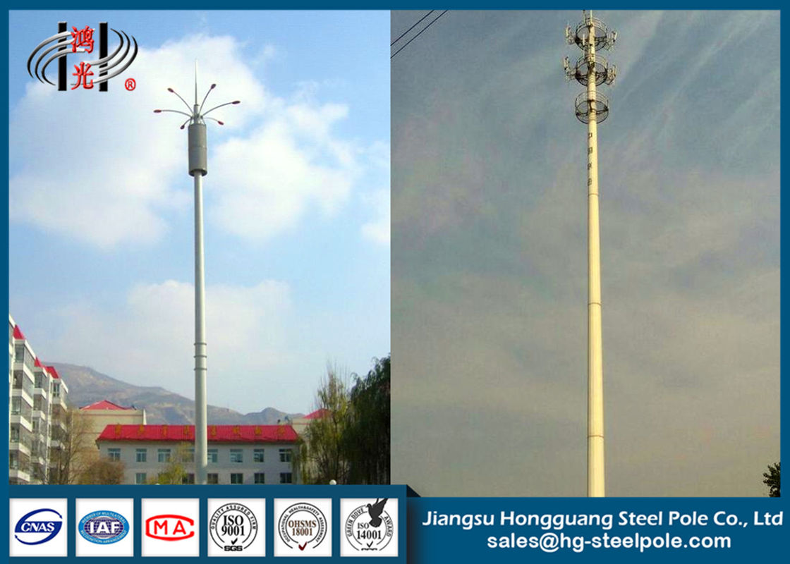 Octagonal Steel Utility Poles For Telecommunication System Q235 3-12mm