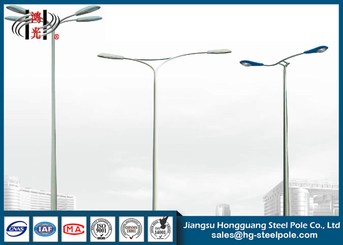 Customised Galvanized Outdoor Street Lamp Post  with Powder Coated