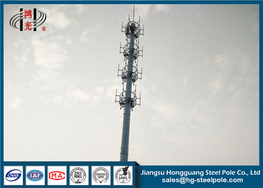 Q235 Microwave Towers Mobile Cell Phone Tower With Four Platforms