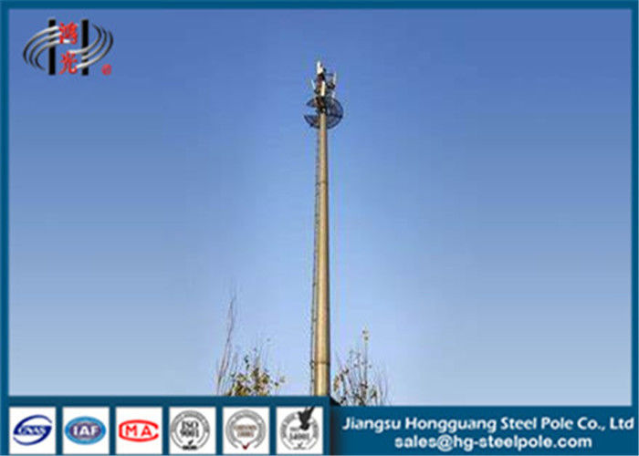 H15 - 60m Telecommunication Towers Anti - Rust Painted Telecommunication Steel Pole