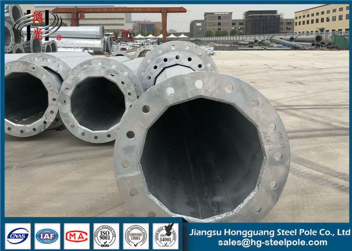 Steel Tubular Hot Dip Galvanized Pole Power Transmission Pole Joint Connection