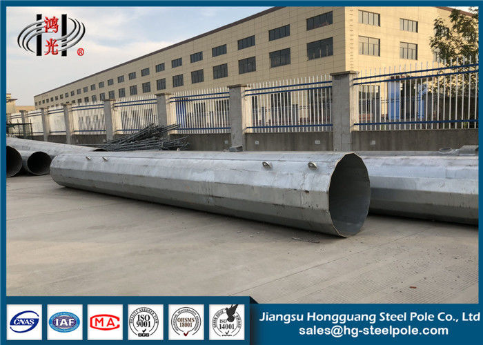 Hot Dip Galvanized Power Tower Steel Tubular Pole Joint With Flange Mode