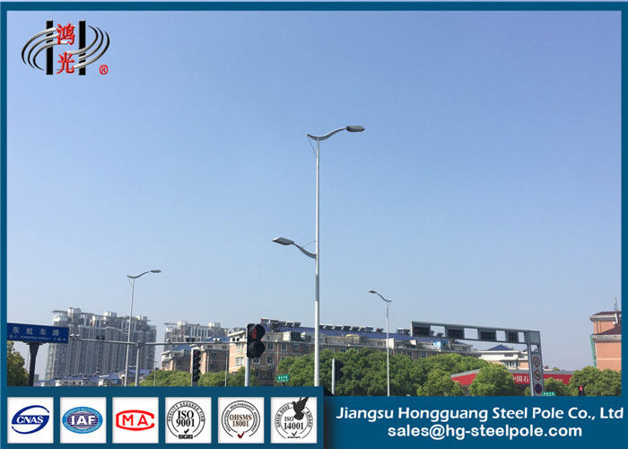 Stainless Steel Lamp Pole Galvanized Pole Overlap / Flange Connection