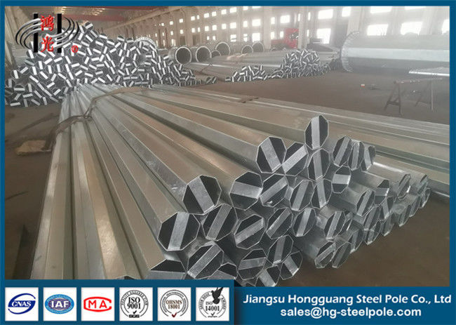 NEA Standard Octagonal Galvanized Steel Pole ISO9001-2008 Certification Q235 Q345