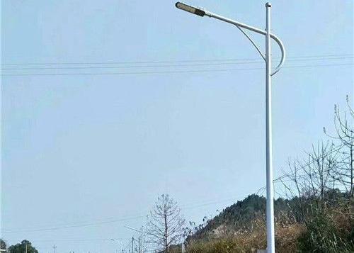 Conical Galvanized Metal Used Street Lighting Steel Poles Flange Connection