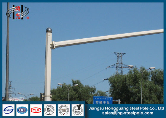 Camera Observation Post Observation System H 6.8m CCTV Camera Mounting Poles with Galvanization