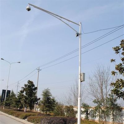 Camera Observation Post Observation System H 6.8m CCTV Camera Mounting Poles with Galvanization