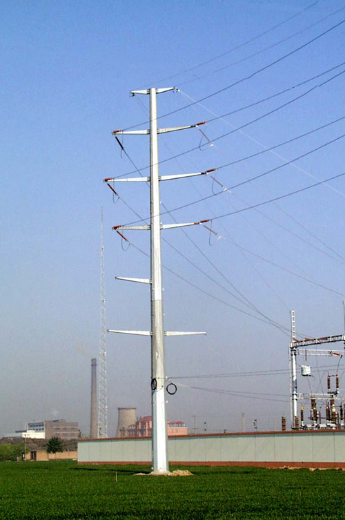 Polygonal Metal Utility Poles Steel Conical CO2 Welding Standard For